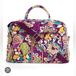 Vera Bradley Plum Crazy Weekender Bag